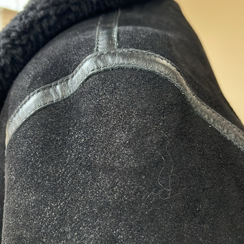 100% Shearling Flight Jacket made in India by Idleman. Color: Black Size: Large - Picture 6 of 14